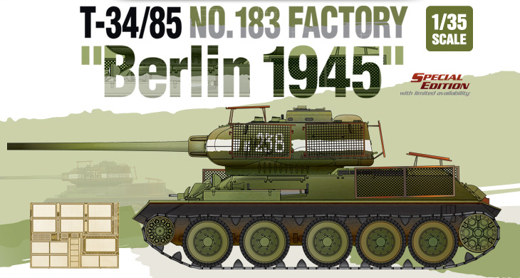 AC13295 - T-34/85 NO.183 FACTORY BERLIN 1945