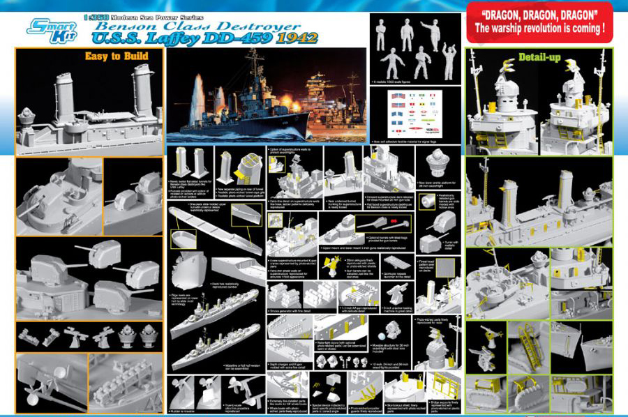 DR1026 - U.S.S. LAFFEY DD-459 BENSON CLASS DESTROYER 1942 (SMART KIT)