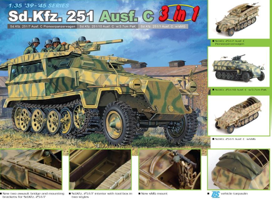 DR6224 - SD.KFZ.251/10 3,7cm PAK 3 in 1