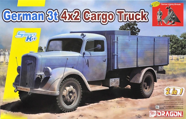 DR6974 - German 3t 4x2 Cargo Truck (2 in 1)
