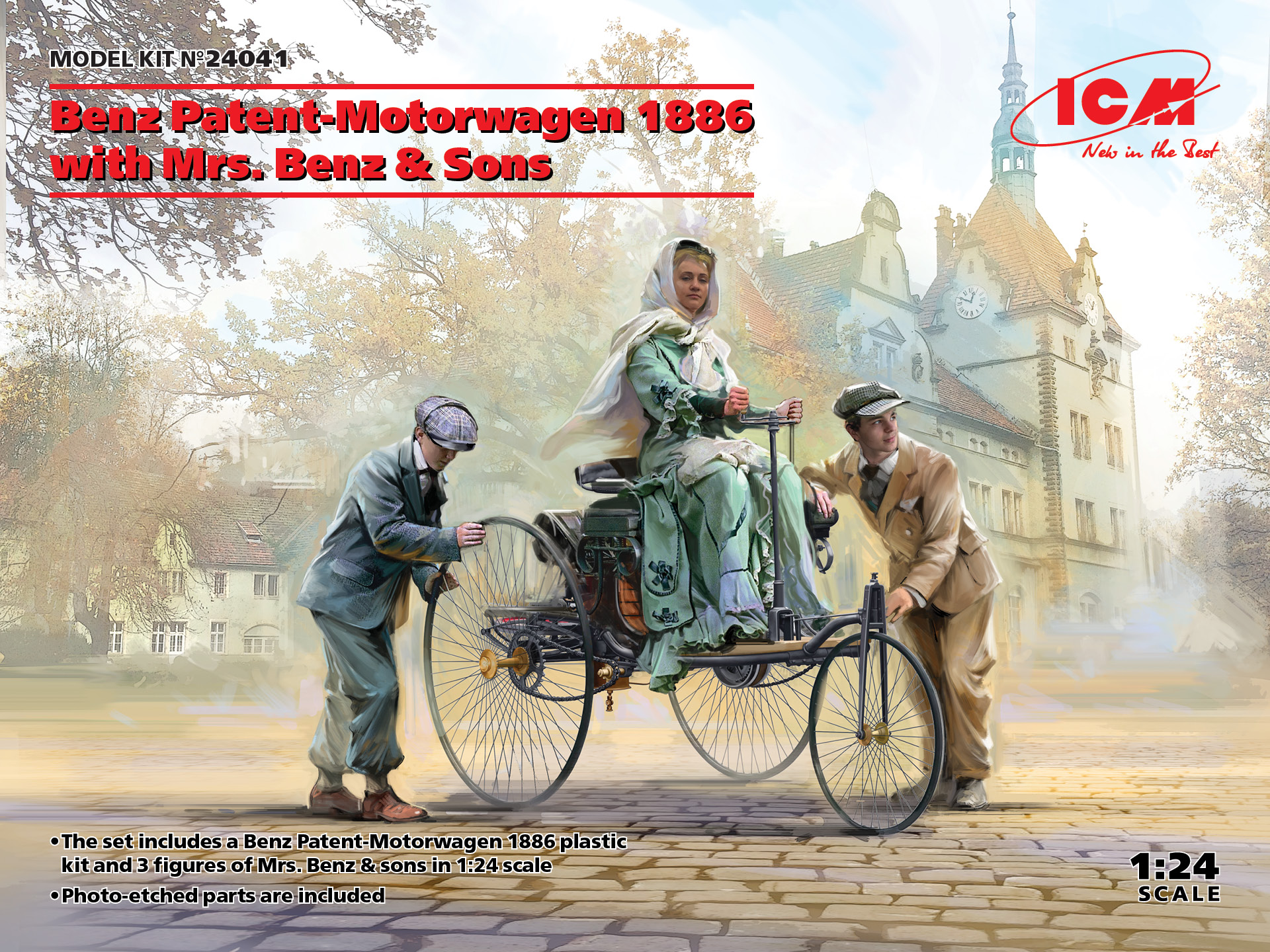 ICM24041 - Benz Patent-Motorwagen 1886 with Mrs. Benz & Sons