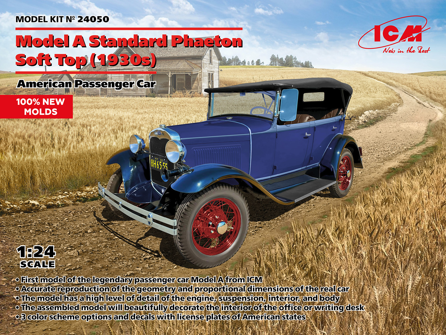 ICM24050 - Model A Standard Phaeton Soft Top 1930sAmerican Passenger Car