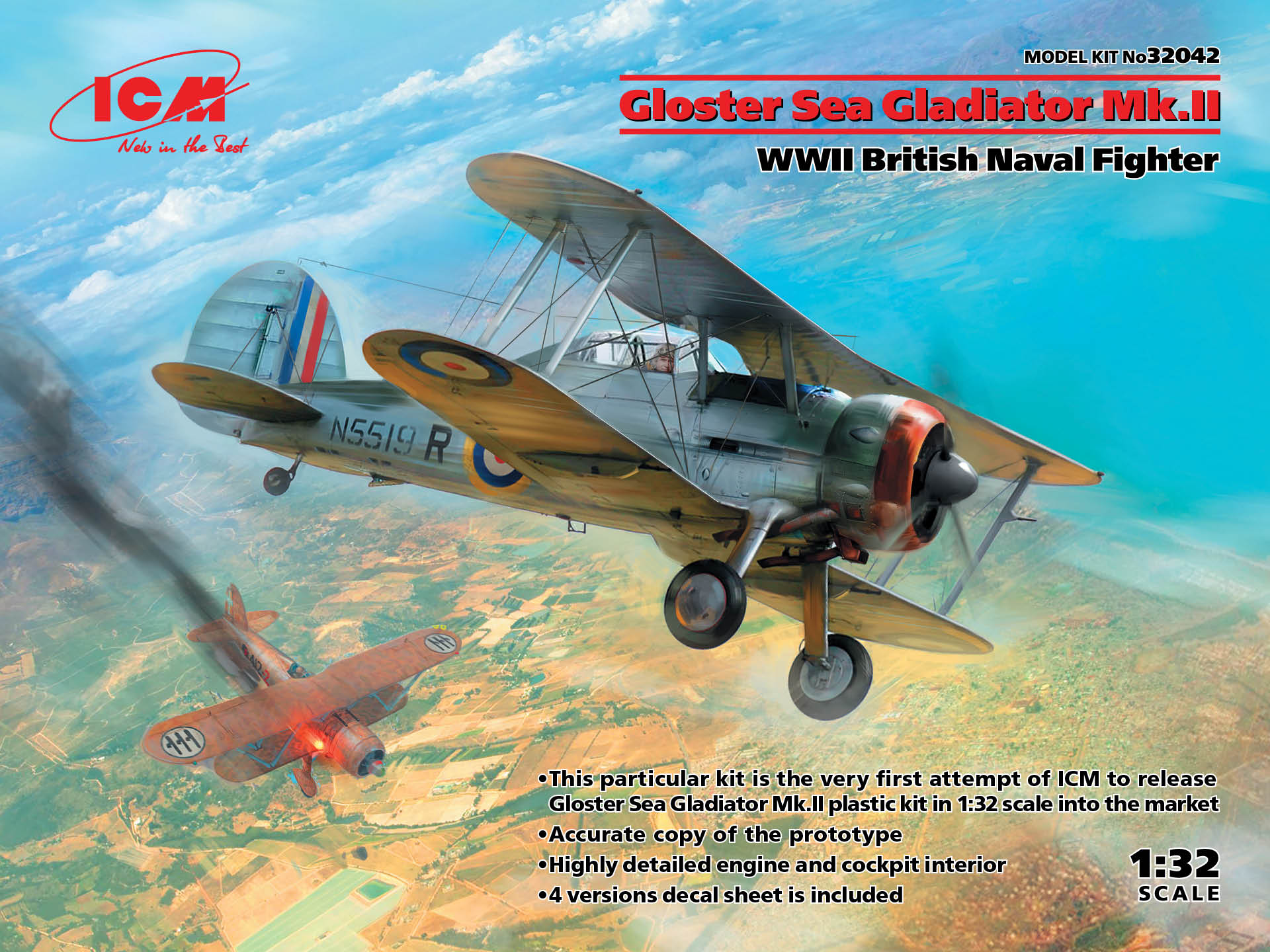 ICM32042 - Gloster Sea Gladiator Mk.II WWII British Naval Fighter