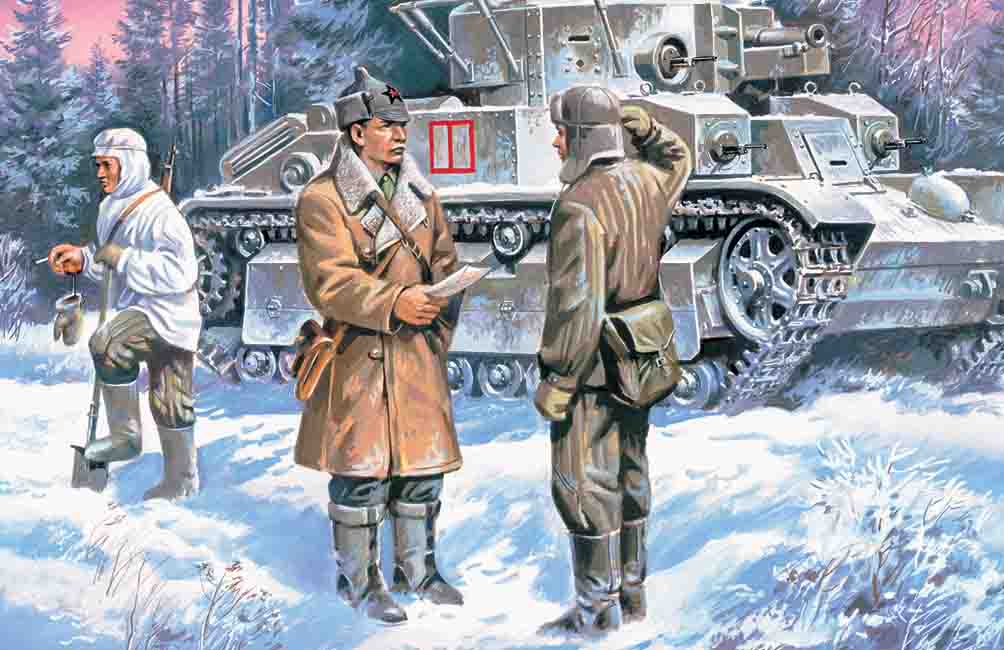 ICM35051 - Red Army Infantry 1939-19423 figures - officer 2 soldiers