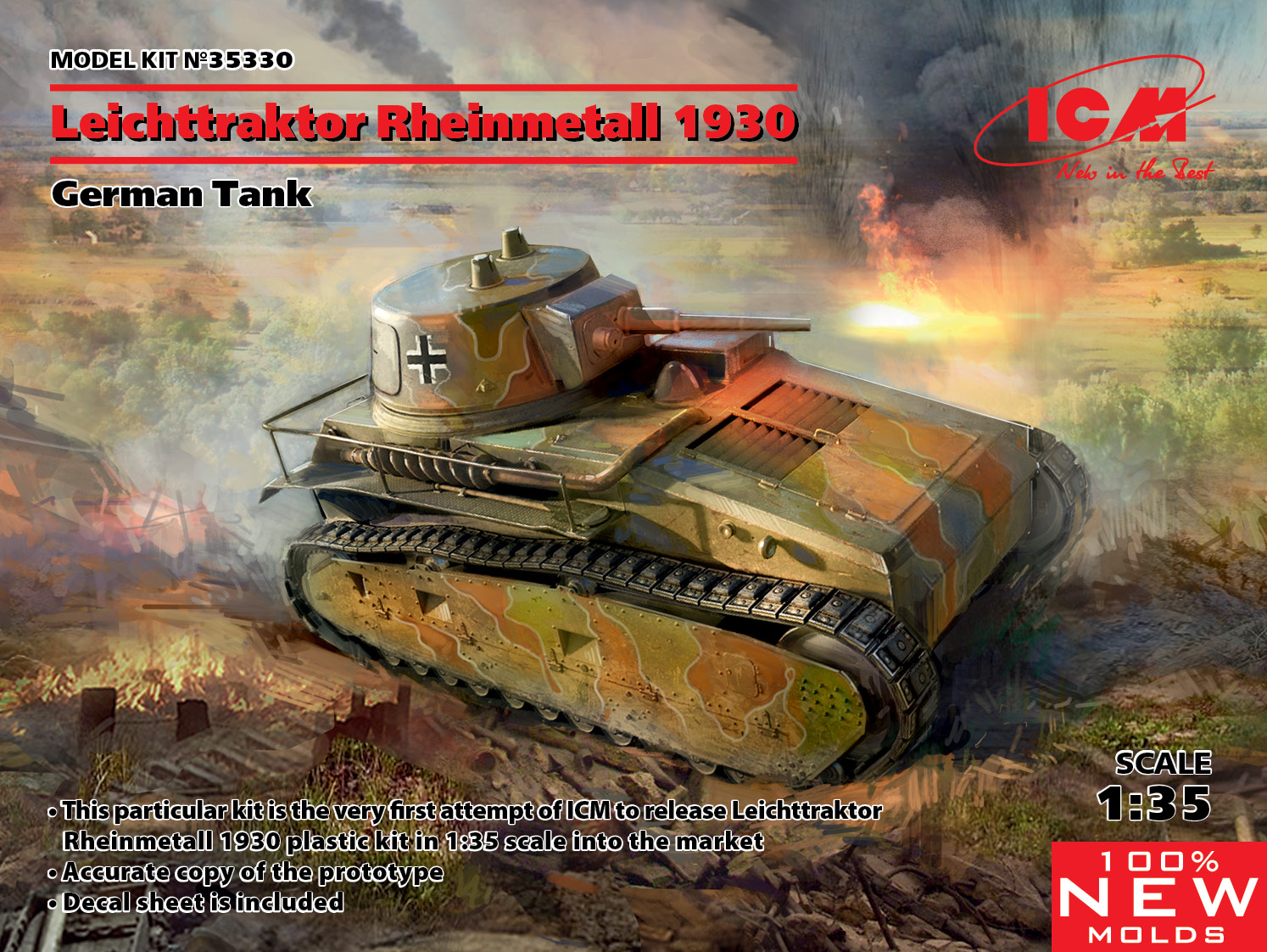 ICM35330 - Leichttraktor Rheinmetall 1930 Germ. Tank