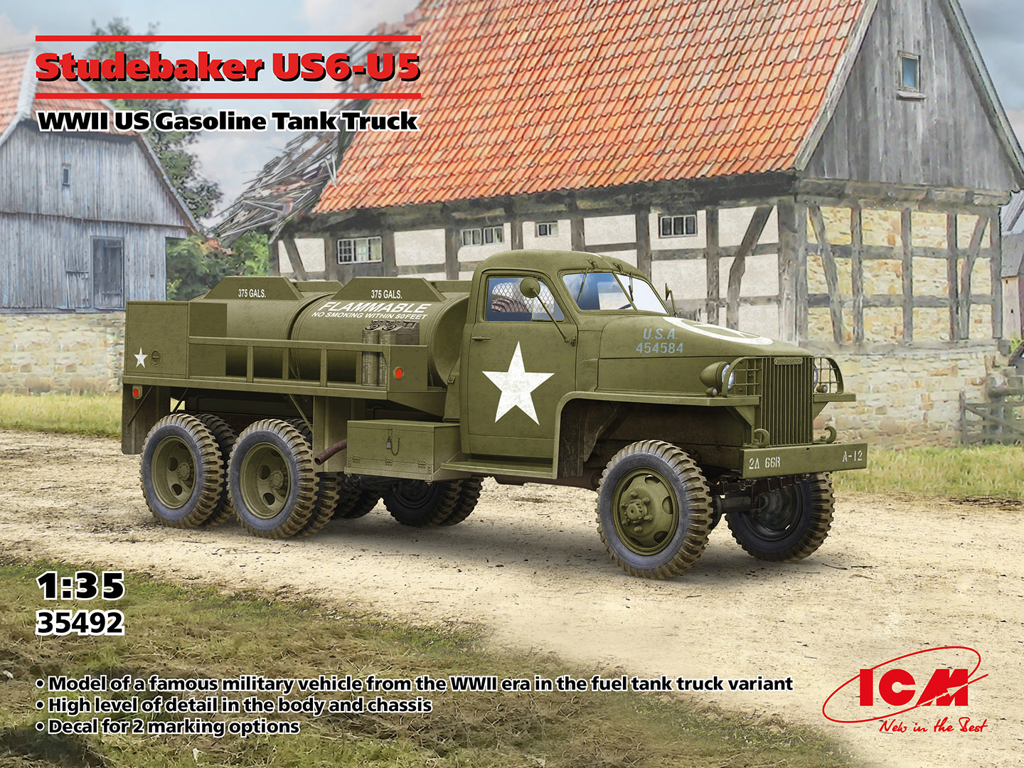 ICM35492 - Studebaker US6-U5 WWII US Gasoline Tank Truck