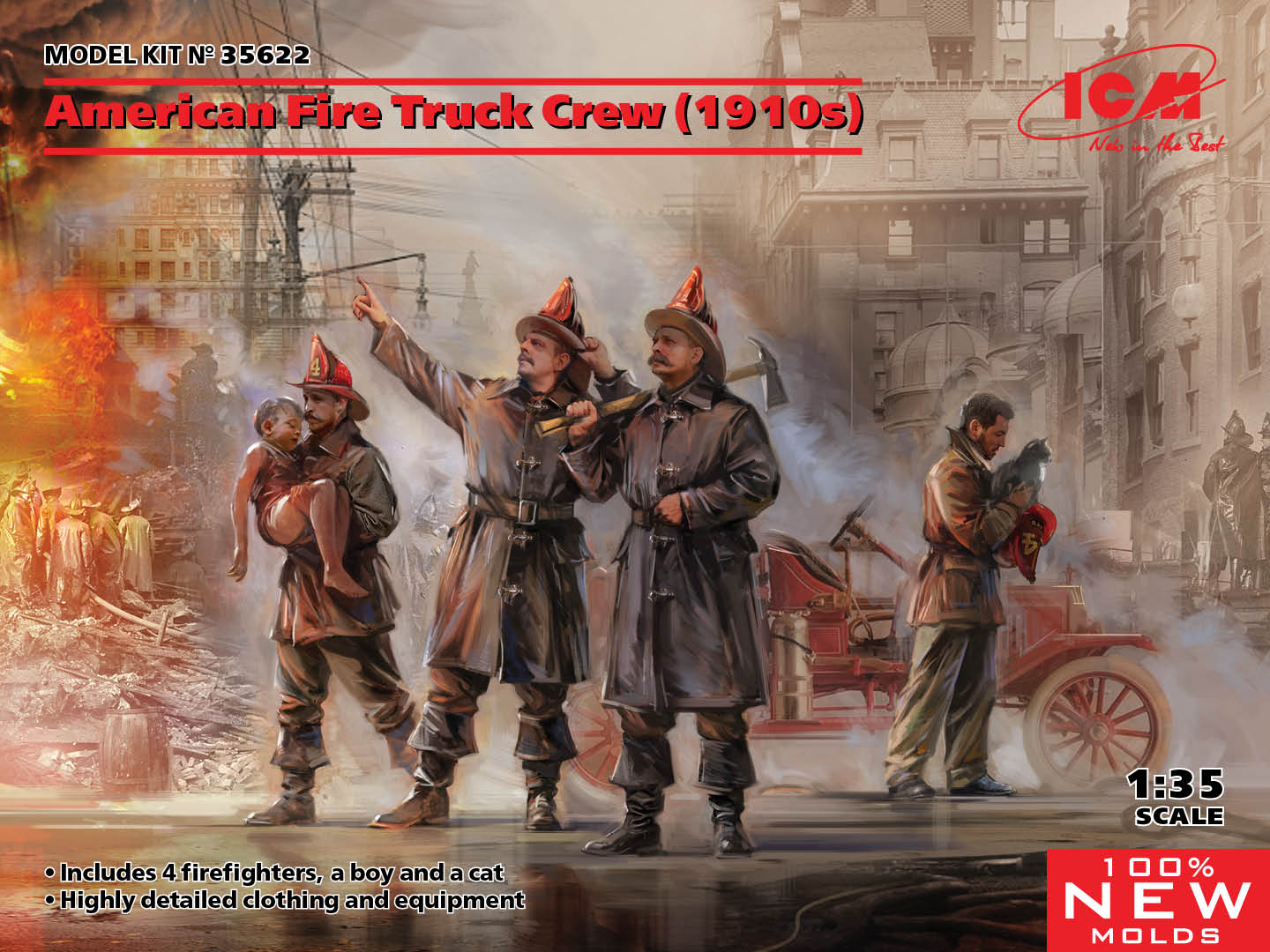 ICM35622 - American Fire Truck Crew (1910s)