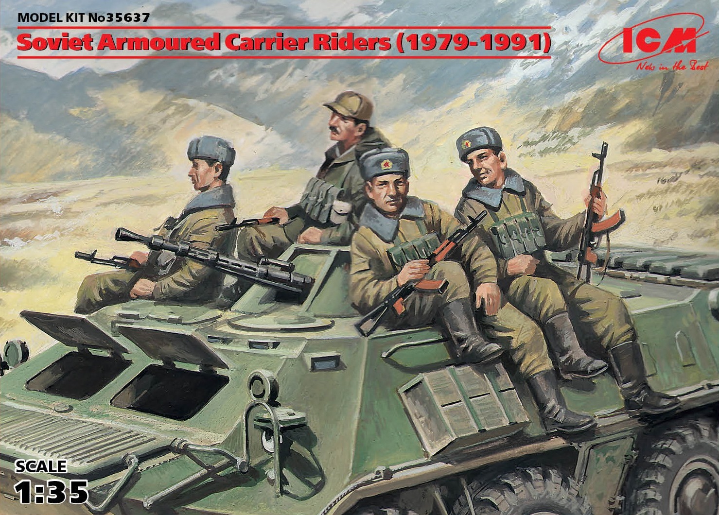ICM35637 - Soviet Armored Carrier Riders 1979-19914 figures