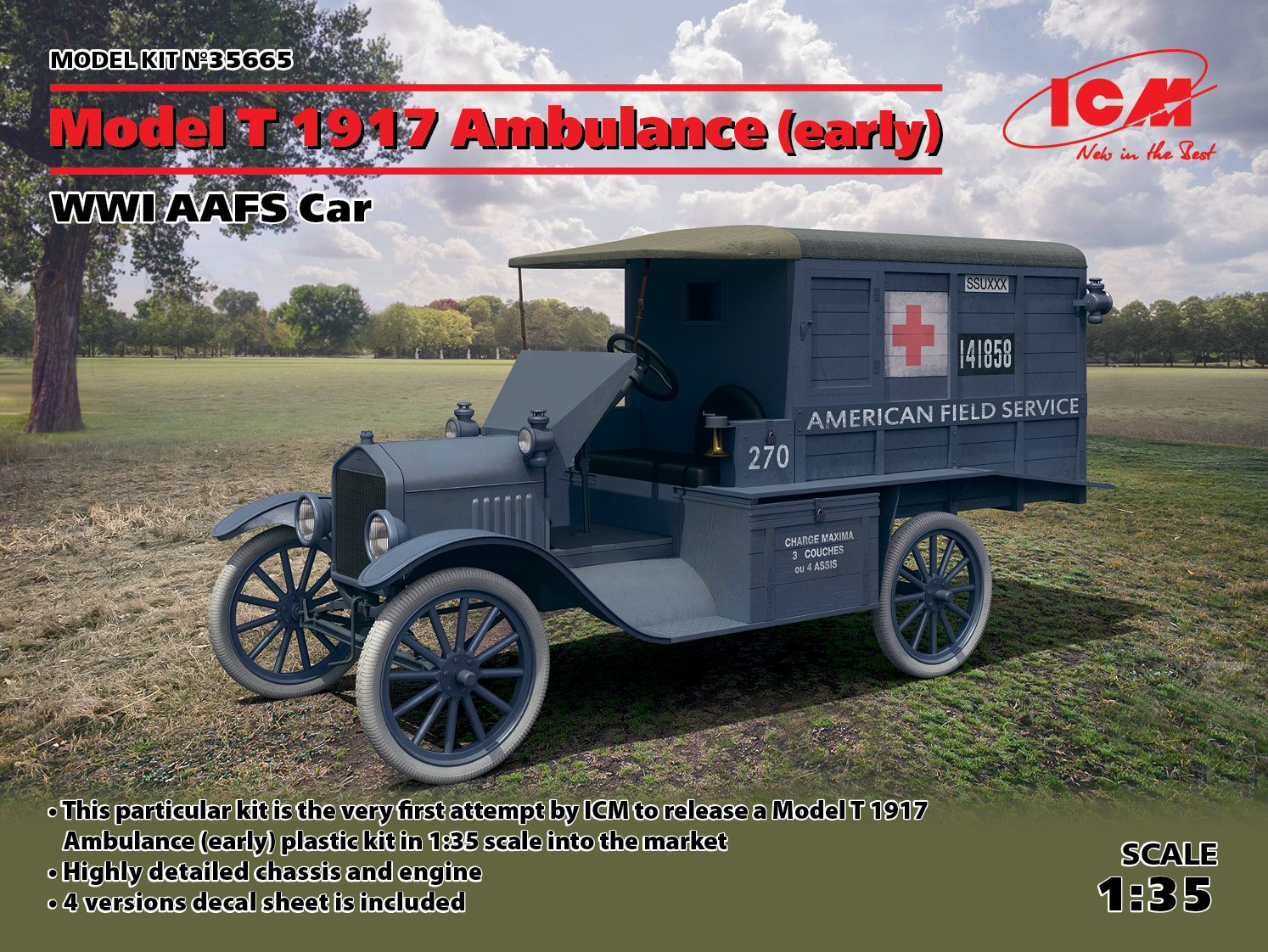 ICM35665 - Model T 1917 Ambulance early WWI AAFS Car