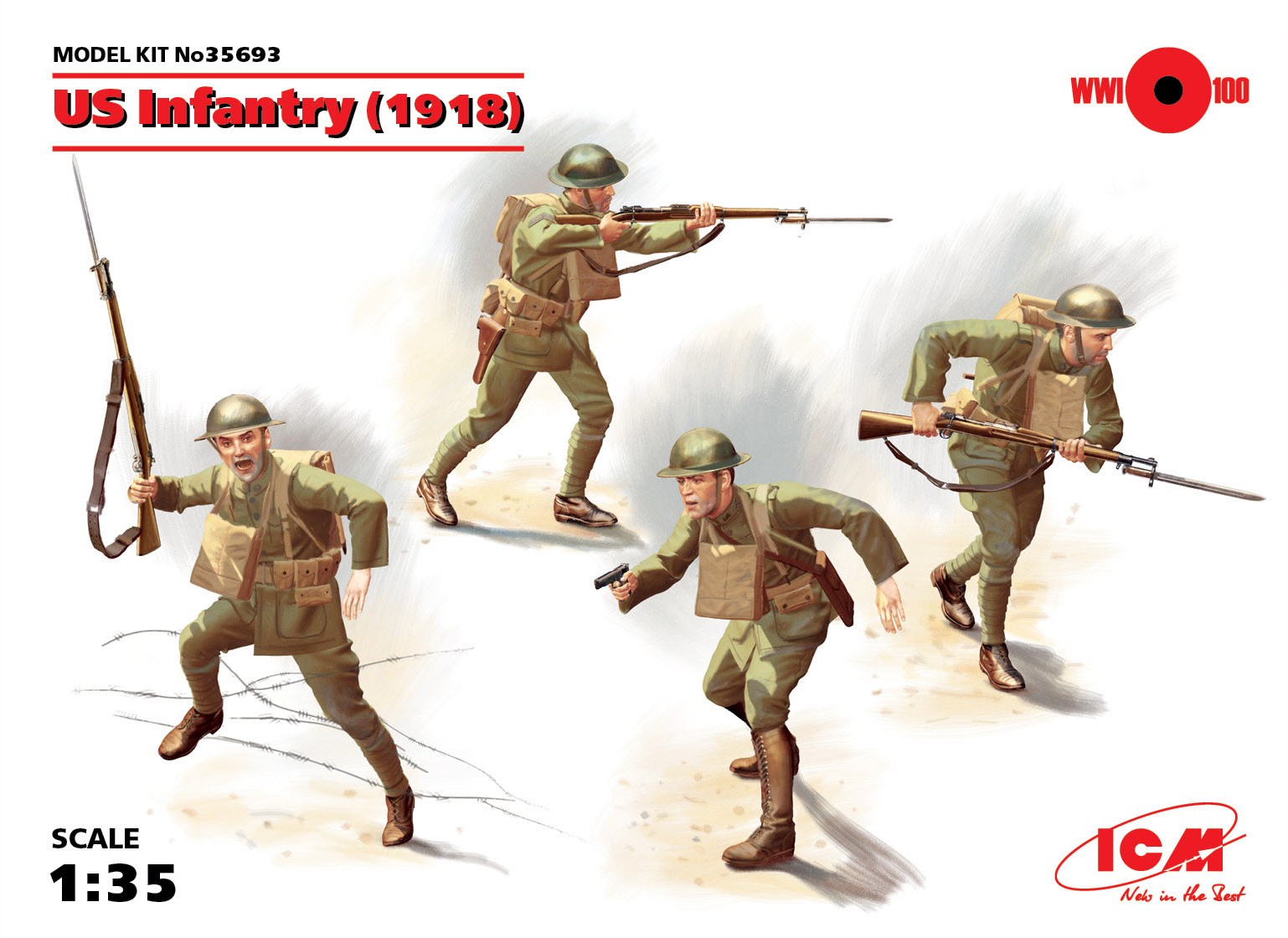 ICM35693 - US Infantry (1918) (4 figures)