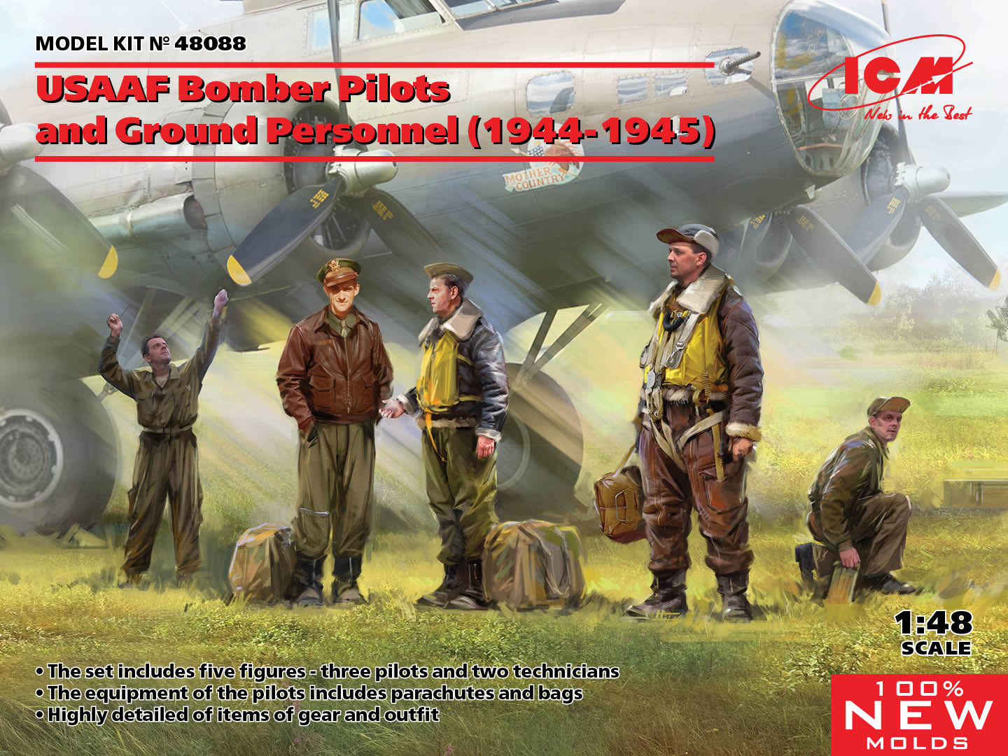 ICM48088 - USAAF Bomber Pilots and Ground Personnel 1944-1945