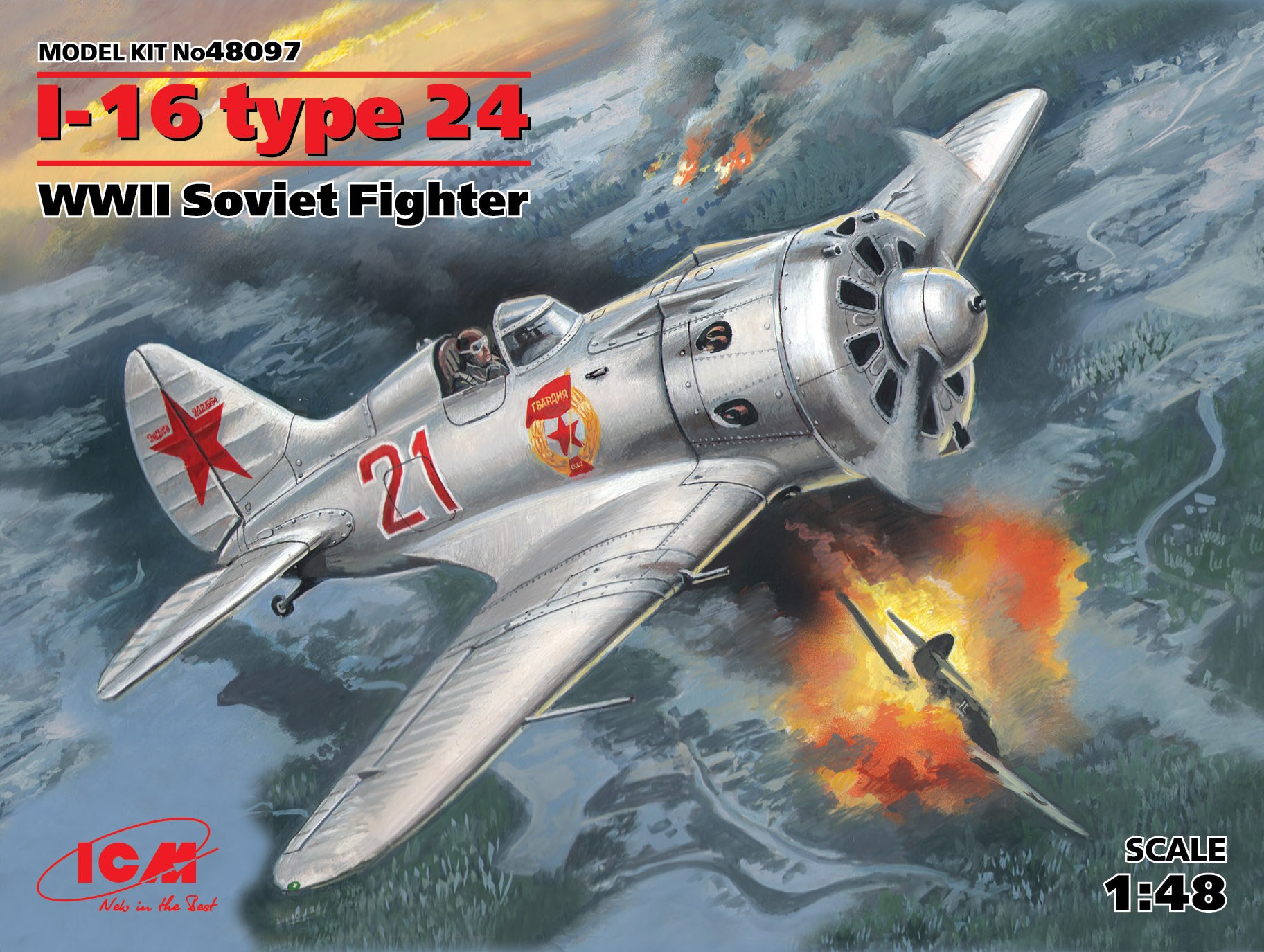 ICM48097 - I-16 type 24 WWII Soviet Fighter