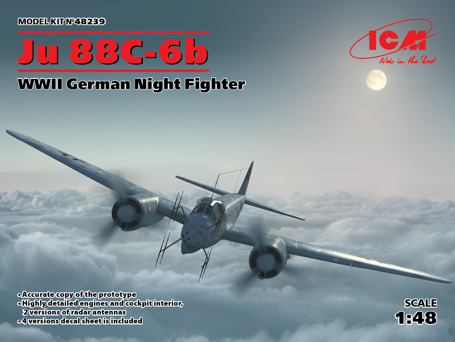 ICM48239 - Ju 88C-6b WWII German Night Fighter