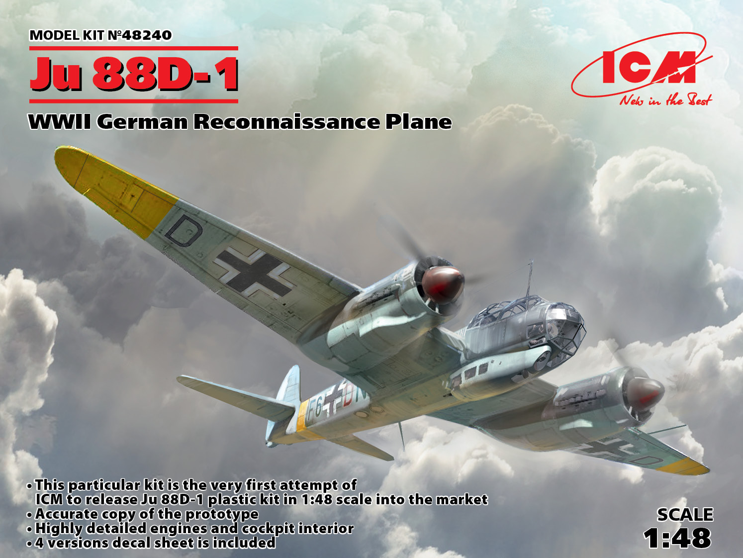 ICM48240 - Ju 88D-1 WWII German Reconnaissance Plane