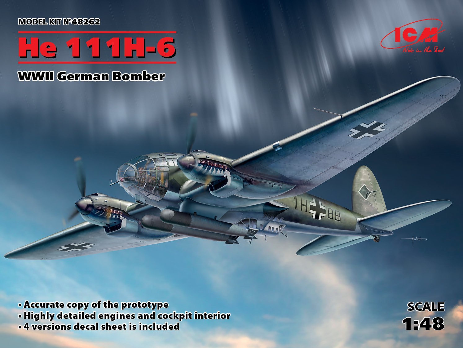 ICM48262 - He 111H-6 WWII German Bomber