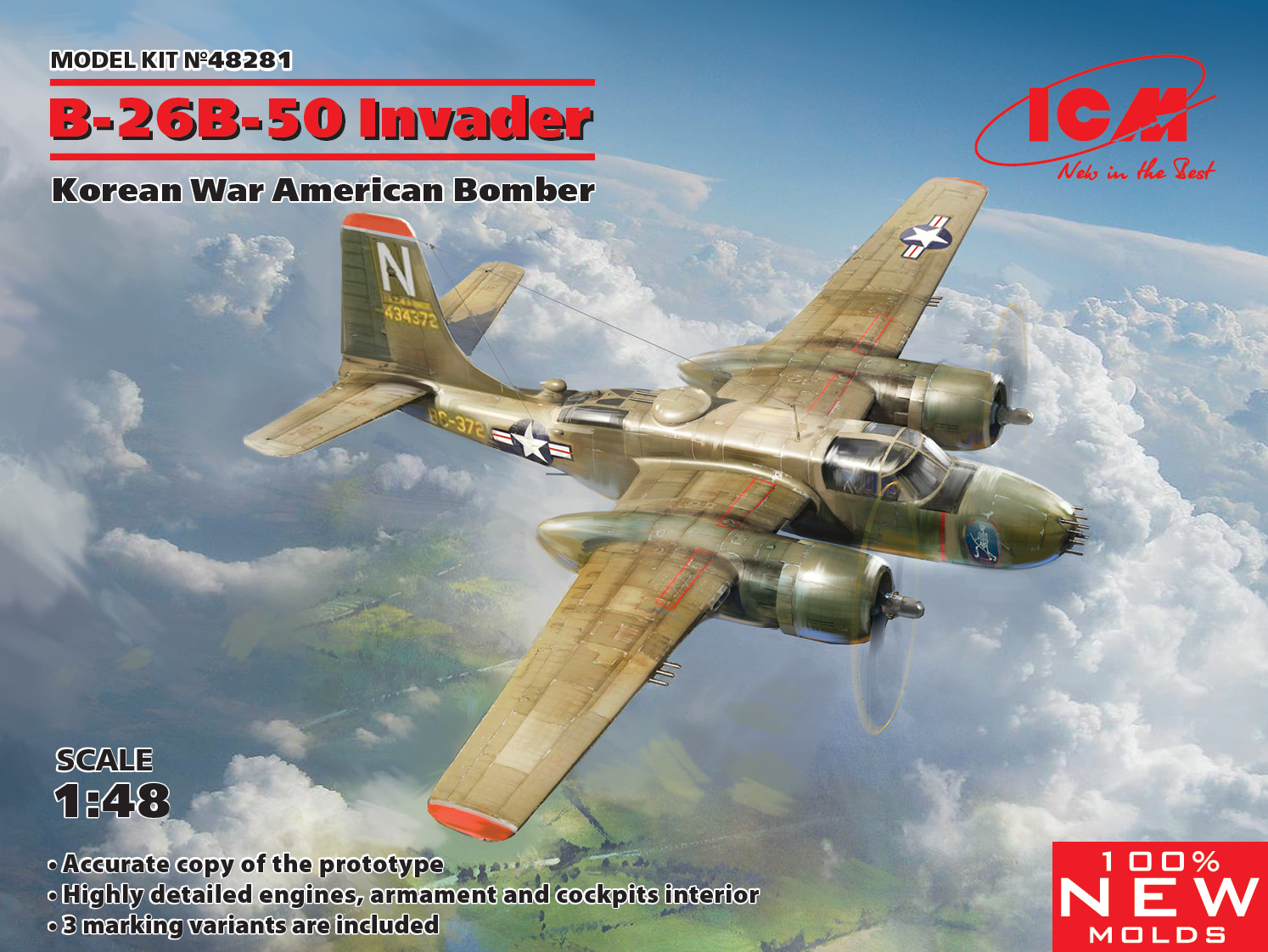 ICM48281 - B-26B-50 Invader Korean War Amer. Bomber