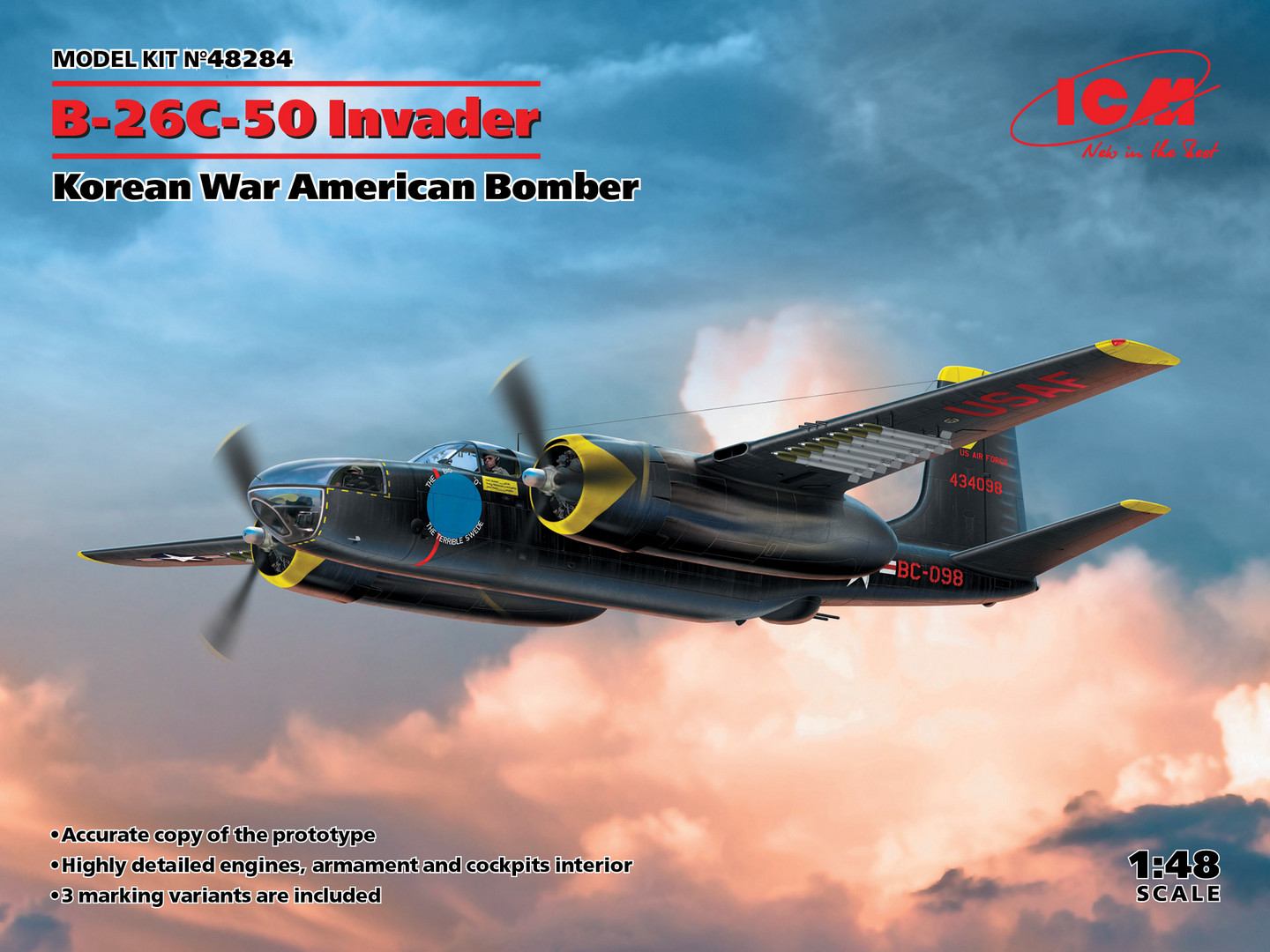 ICM48284 - B-26C-50 Invader Korean War Amer. Bomber