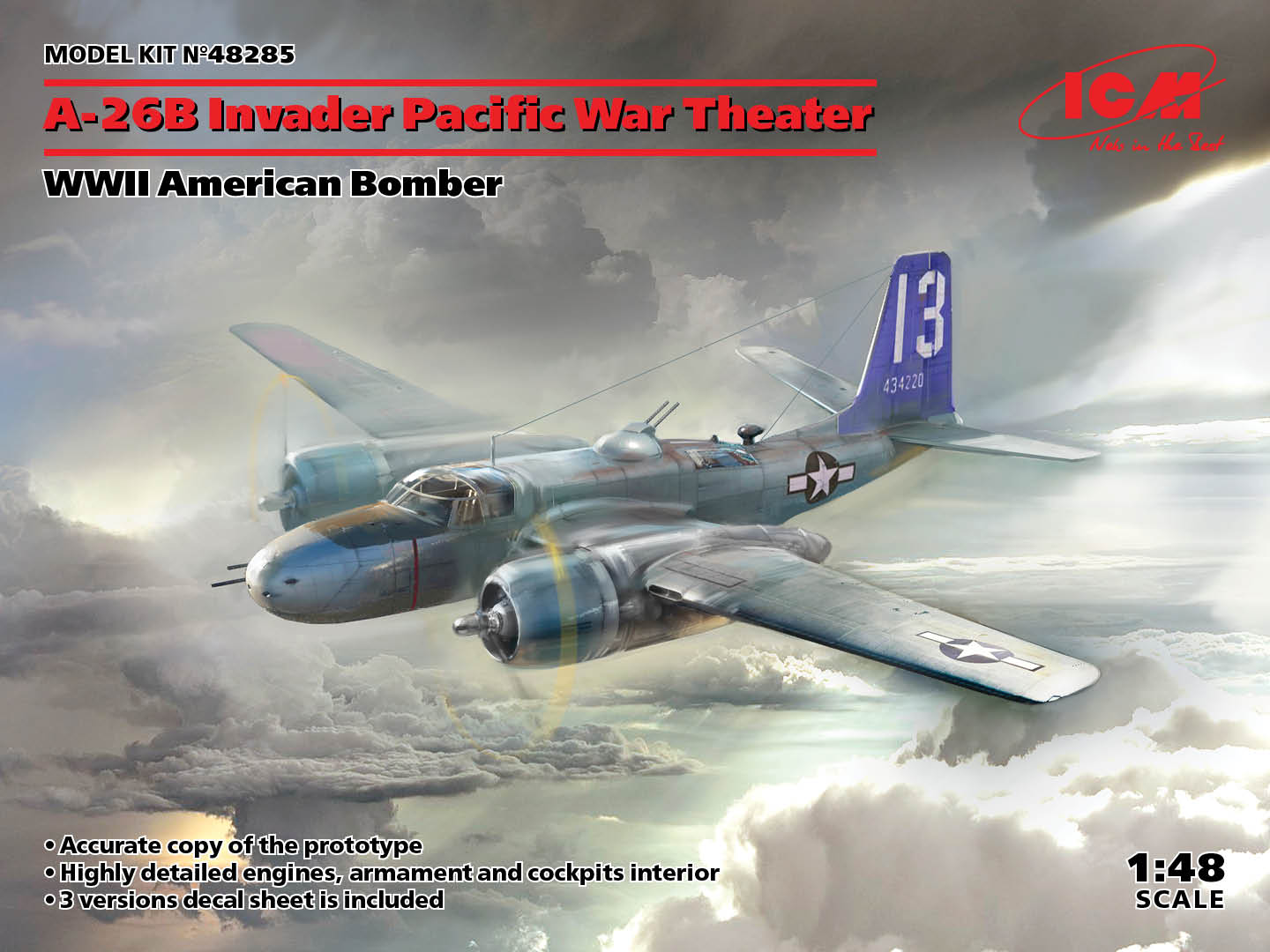 ICM48285 - A-26B Invader Pacific War Theater WWII American Bomber