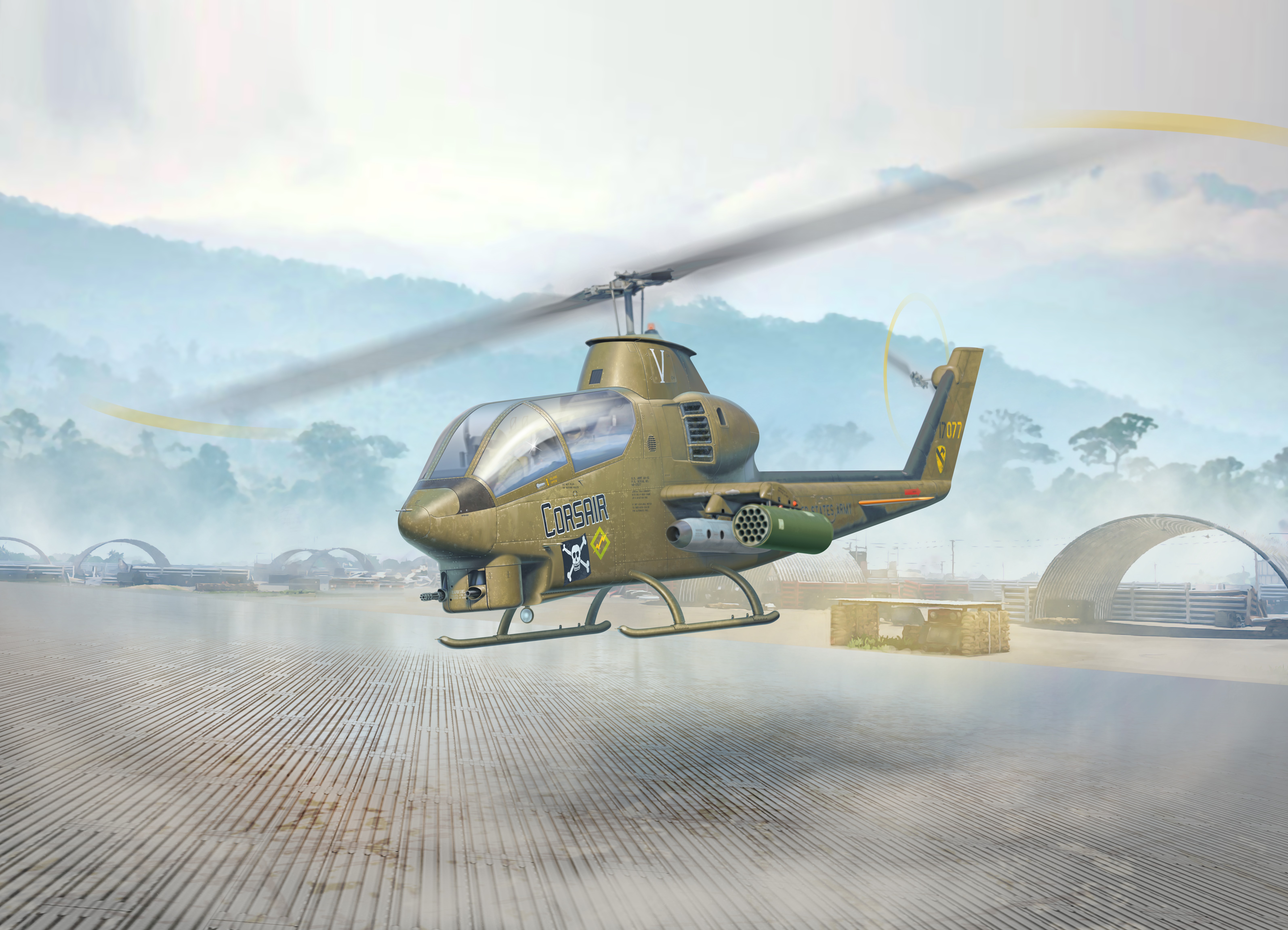 ICM48298 - AH-1G Cobra and M8A1 US Landing Mat