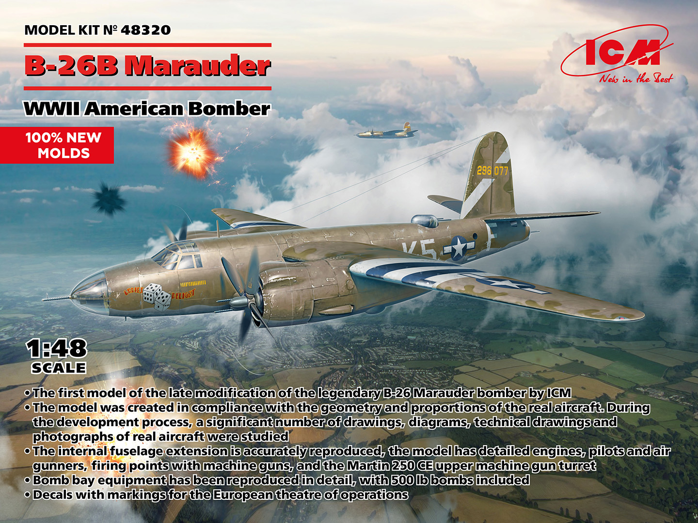 ICM48320 - B-26B Marauder WWII American Bomber