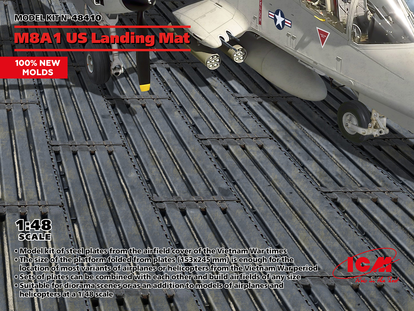 ICM48410 - M8A1 US Landing Mat 153x245 mm