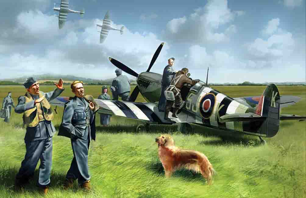 ICM48801 - Spitfire Mk.IX with RAF Pilots and Ground Personnel