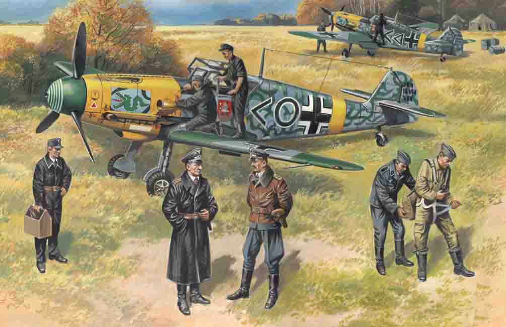 ICM48803 - Bf 109F-2 with German Pilots and Ground Personnel