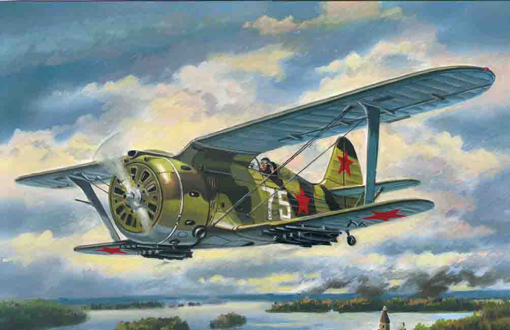 ICM72074 - I-153 Chaika WWII Soviet Biplane Fighter