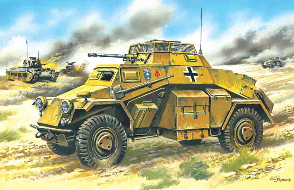 ICM72411 - Sd.Kfz.222 German Light Armoured Vehicle