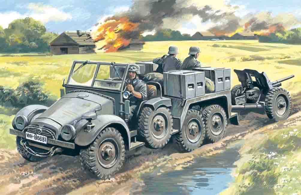 ICM72461 - Krupp L2H143 Kfz.69 with Pak 36 German Artillery Tractor