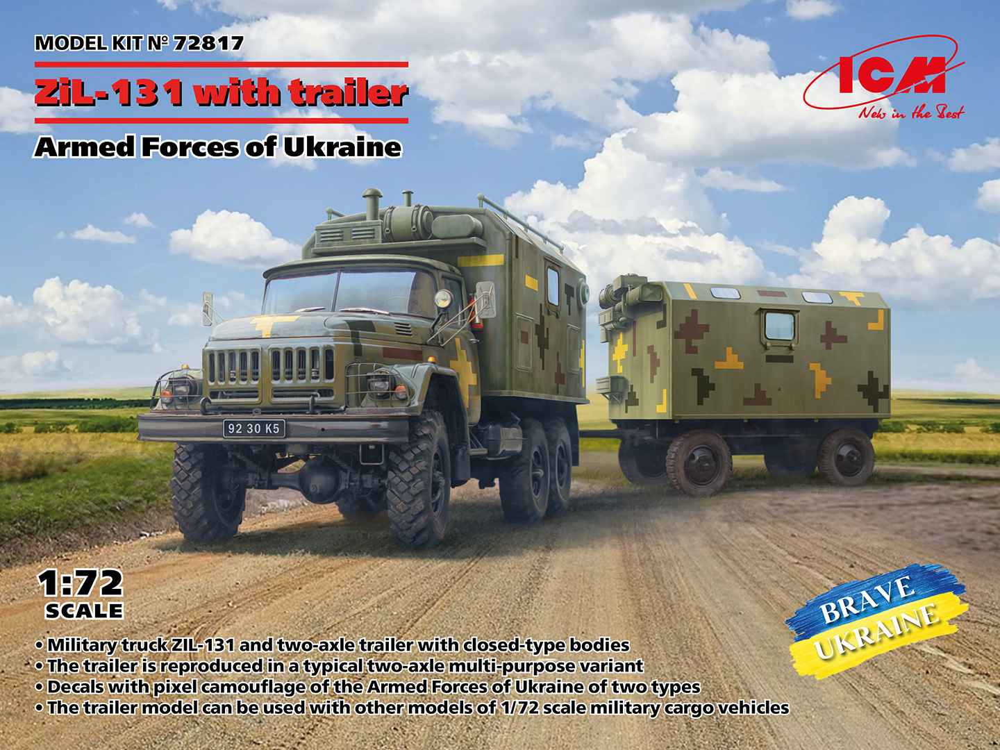 ICM72817 - ZiL-131 Truck with trailer Armed Forces of Ukraine
