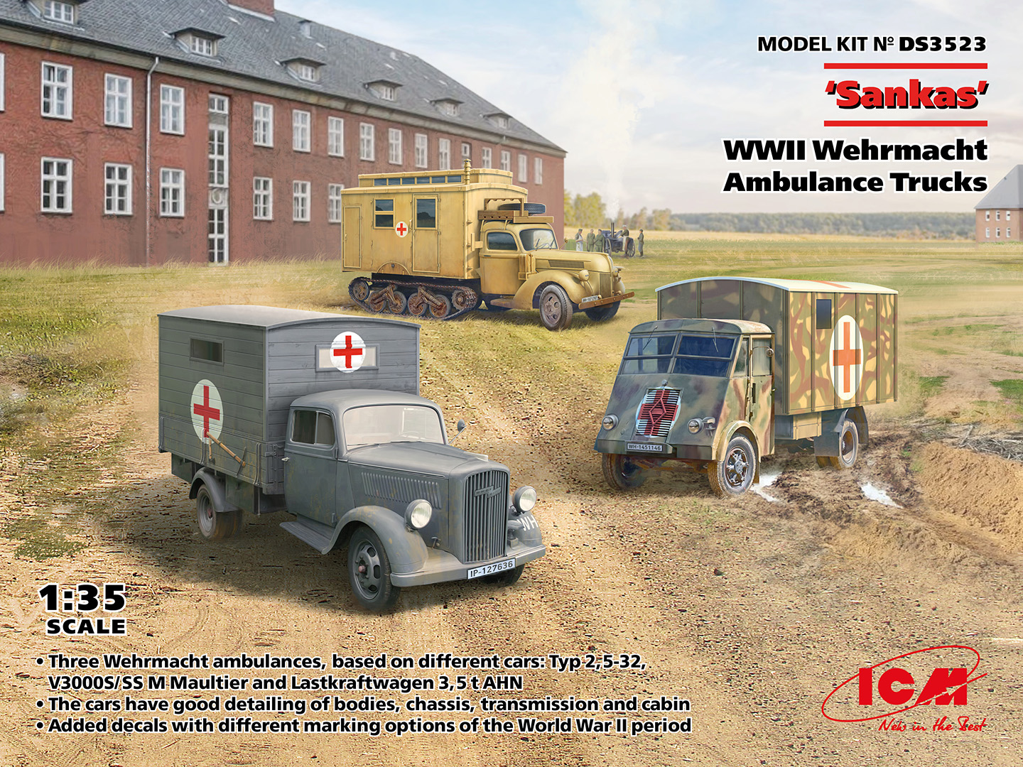 ICMDS3523 - Sankas  WWII Wehrmacht Ambulance Trucks