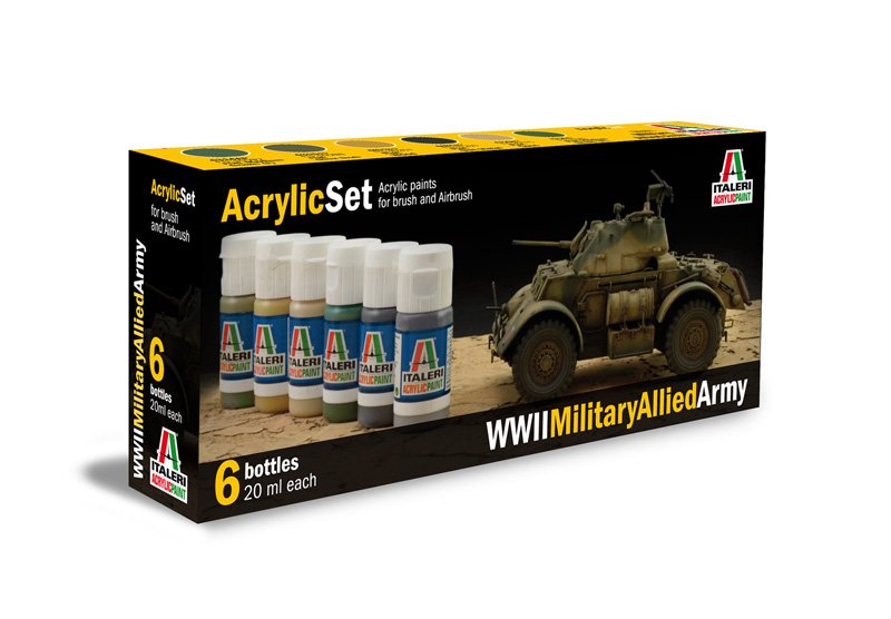 440AP - ACRYLIC SET: WWII MILITARY ALLIED ARMY
