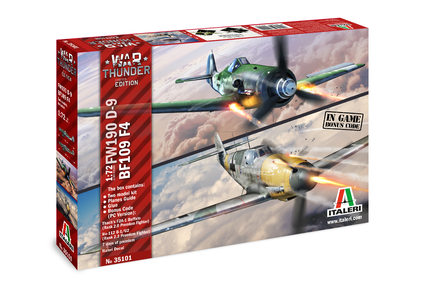 35101 - WAR THUNDER - BF 109 F-4 & FW 190 D-9 (1 : 72)