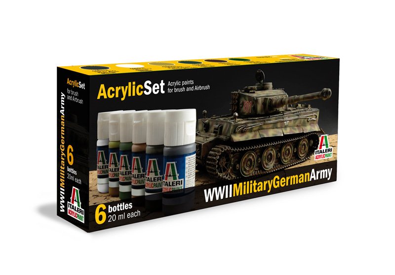 433AP - ACRYLIC SET(6pcs): WWII MILIT. GERMAN ARMY