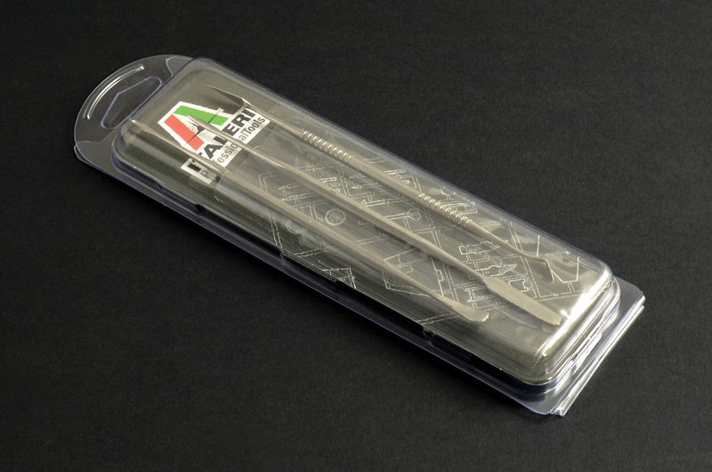 50819 - - Kit p/ marcar plastico com 3 utensis em aço inox