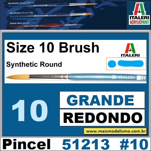 51213 - 10  BRUSH SYNTHETIC ROUND
