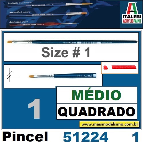 51224 - 1   BRUSH SYNTHETIC FLAT