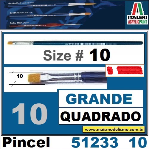 51233 - 10  BRUSH SYNTHETIC FLAT