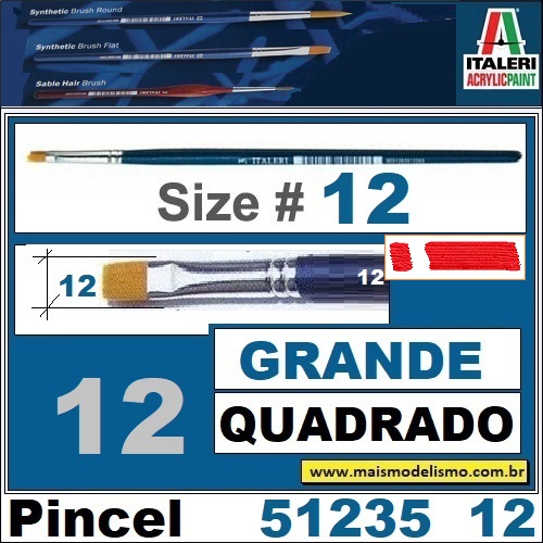51235 - 12  BRUSH SYNTHETIC FLAT