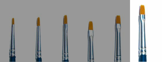 3   BRUSH SYNTHETIC FLAT - SINGLE PACK