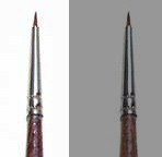 0/10 SYNTH.ROUND BRUSH w/brown tip - SINGLE PACK