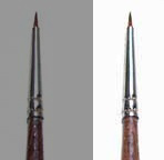 0/5 SYTH.ROUND BRUSH w/brown tip - SINGLE PACK