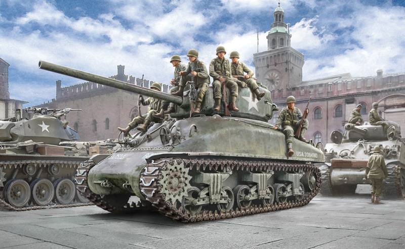6568 - M4A1 SHERMAN with U.S. infantry
