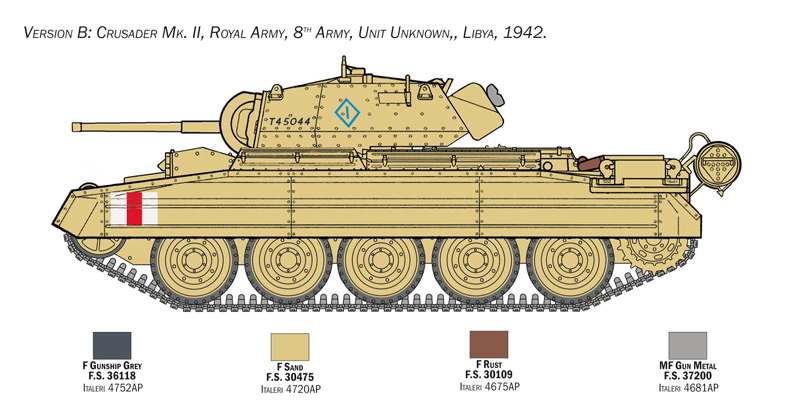 6579 - Crusader Mk. II with 8th Army Infantry (1 : 35)