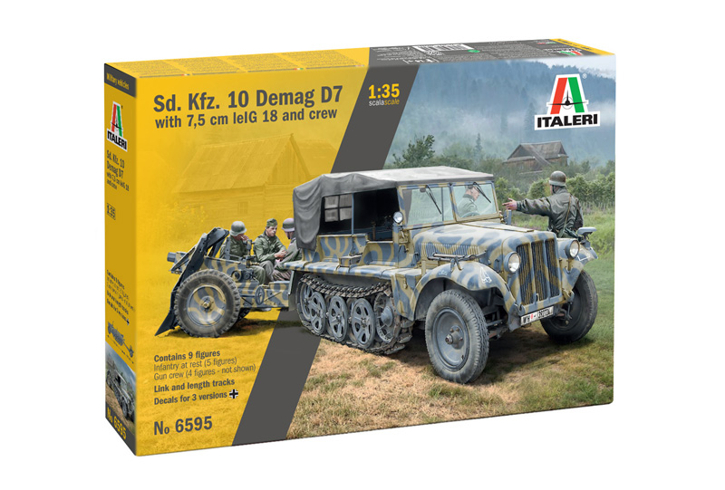 6595 - Sd. Kfz. 10 Demag D7 with 7.5 cm leIG 18 and crew