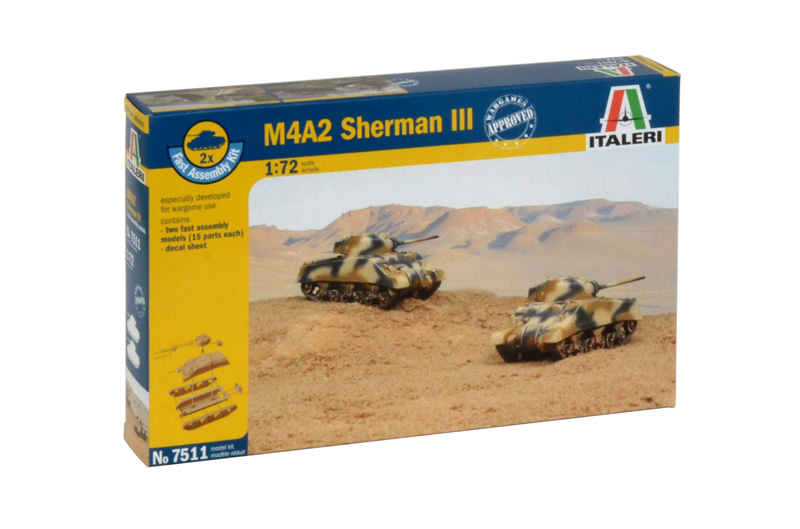 7511 - M4A2 SHERMAN III - FAST ASSEMBLY
