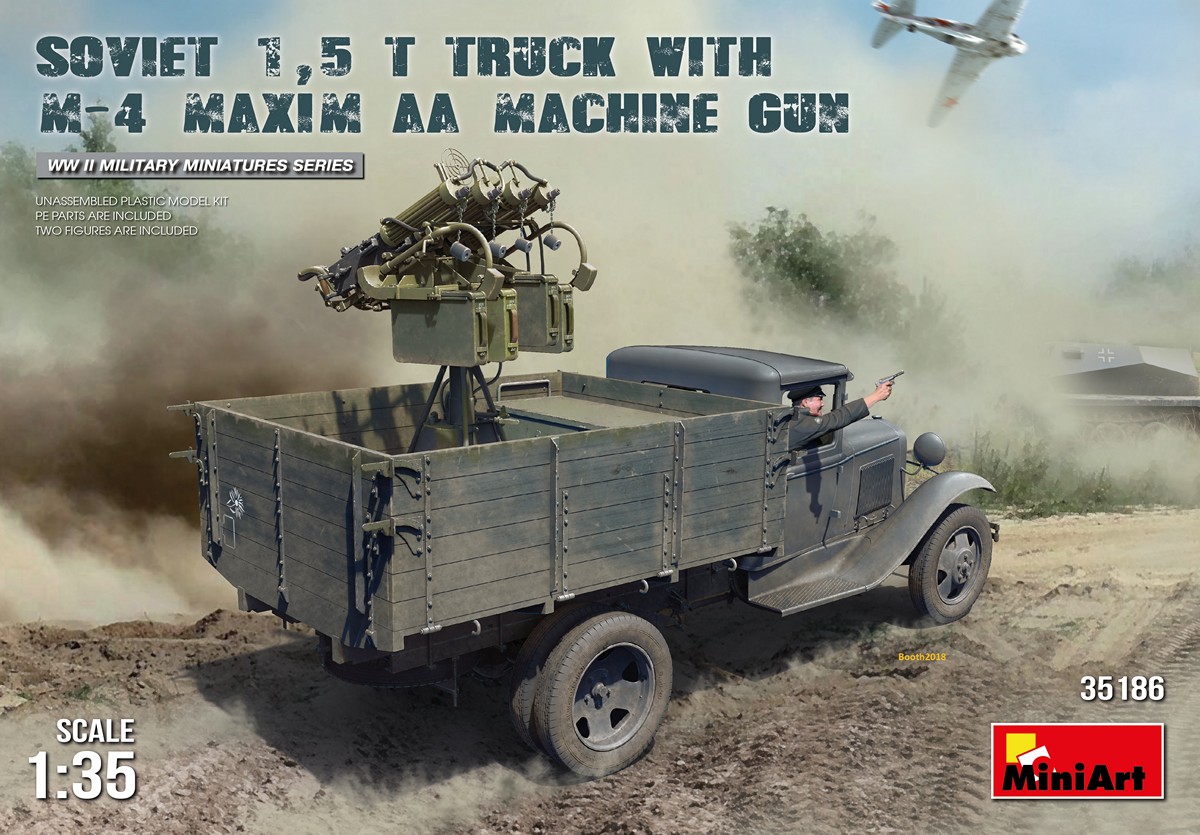 MA35186 - Soviet 1,5 t Truck w/ M-4 Maxim AA Machine Gun