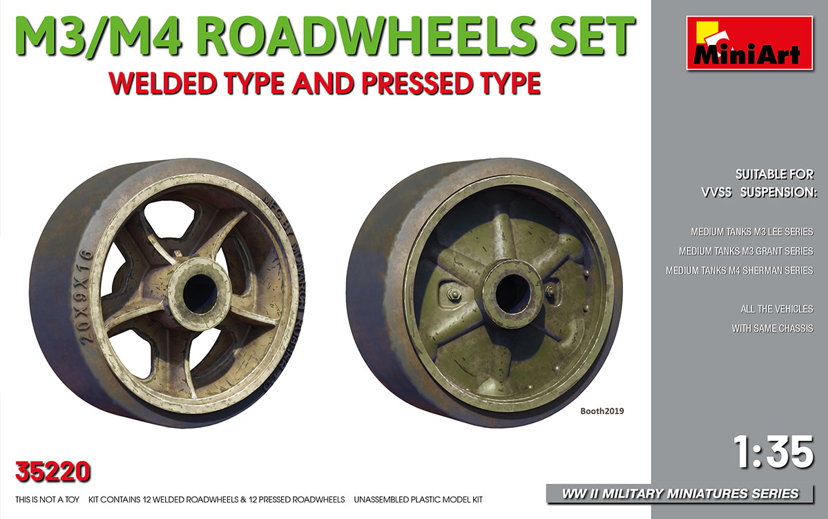MA35220 - M3/M4 ROADWHEELS SET. WELDED