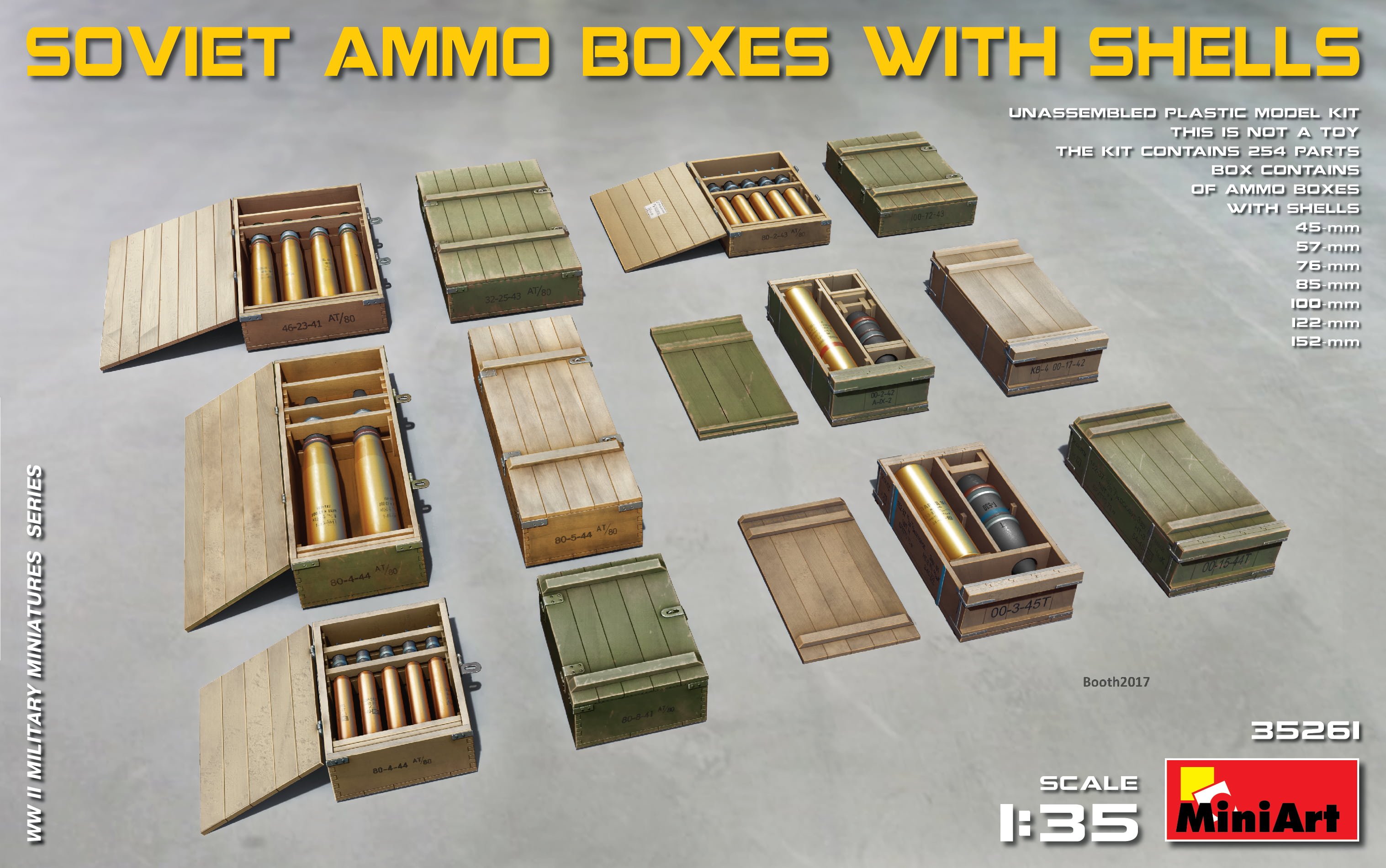 MA35261 - SOVIET AMMO BOXES w/SHELLS